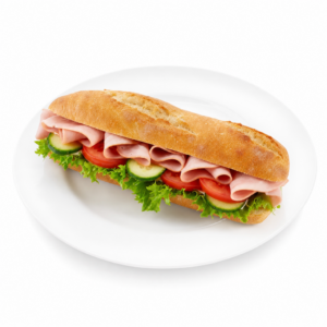 Baguette mit Schinken
